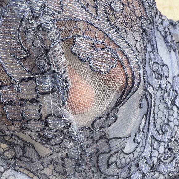 Victoria's Secret Dream Angels NWT Unlined Uplift Sling Bra Blue Lace 40C - Picture 9 of 9